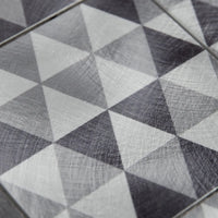 Mosaïque en aluminium mix gris noir triangle nylon details