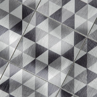 Mosaïque en aluminium mix gris noir triangle nylon matiere