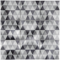 Mosaïque en aluminium mix gris noir triangle nylon