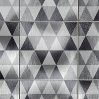 Mosaïque en aluminium mix gris noir triangle nylon zoom