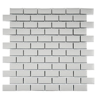 Mosaïque en aluminium chrome format briquette 