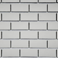 Mosaïque en aluminium chrome format briquette zoomé