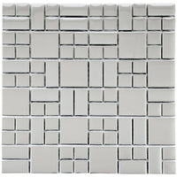 Mosaïque en aluminium chrome mix carré