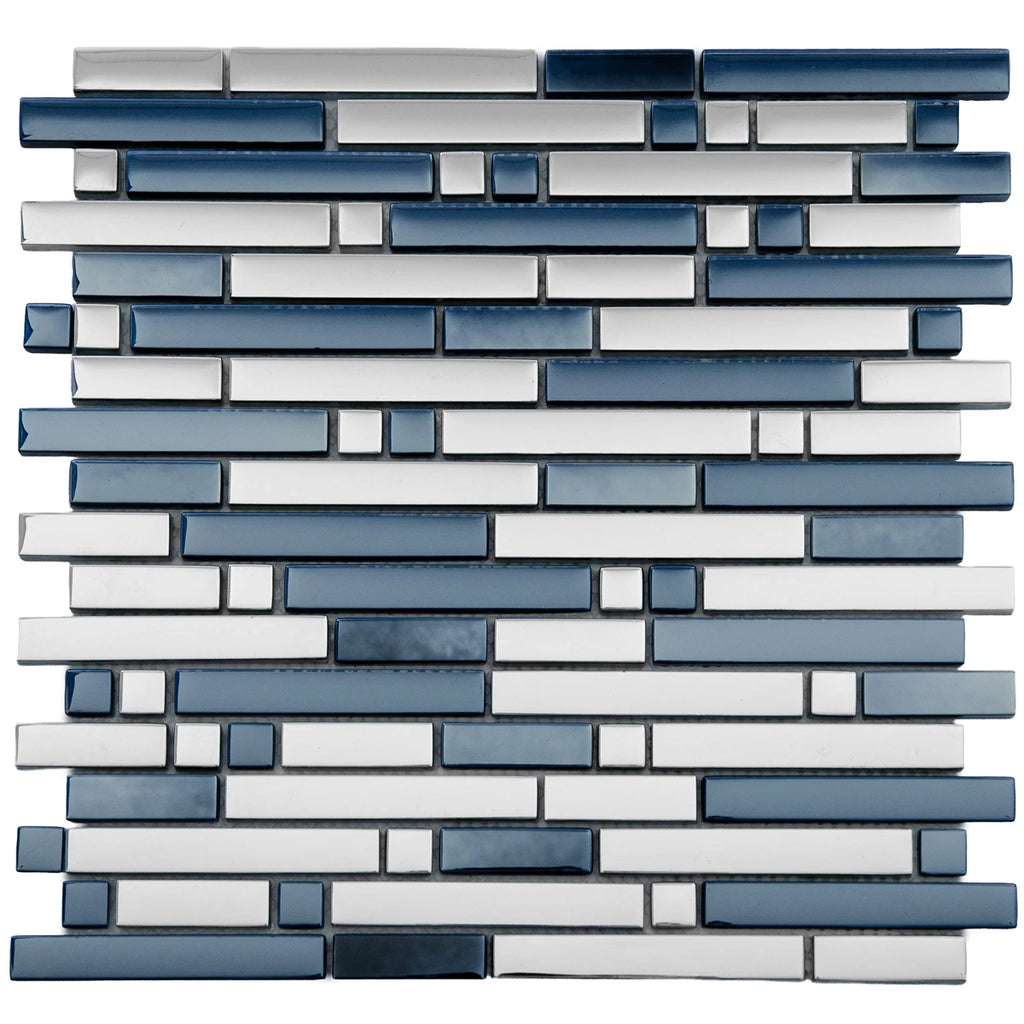 Mosaïque barrette gris aluminium