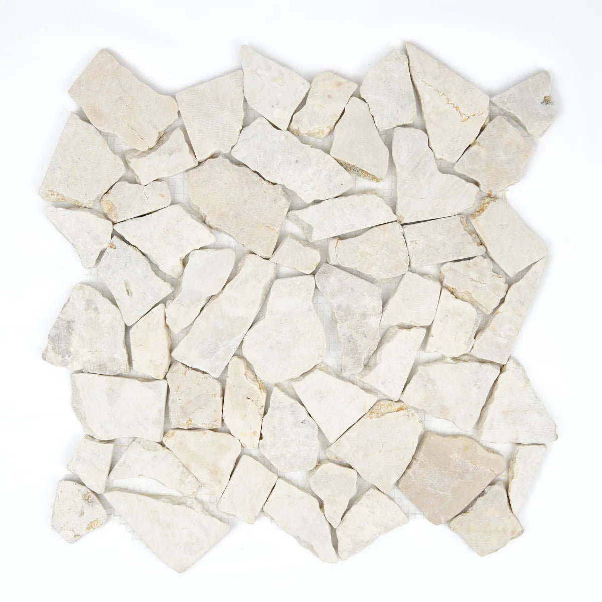 Mosaïque marbre palladien crème 30x30x0,9 cm vue principale