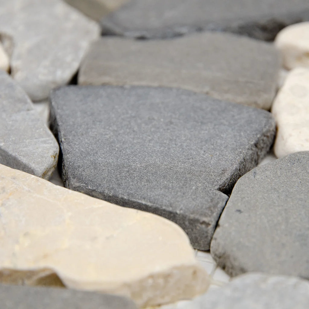 Texture grain marbre palladien mix gris beige mosaïque surface naturelle