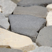 Texture grain marbre palladien mix gris beige mosaïque surface naturelle