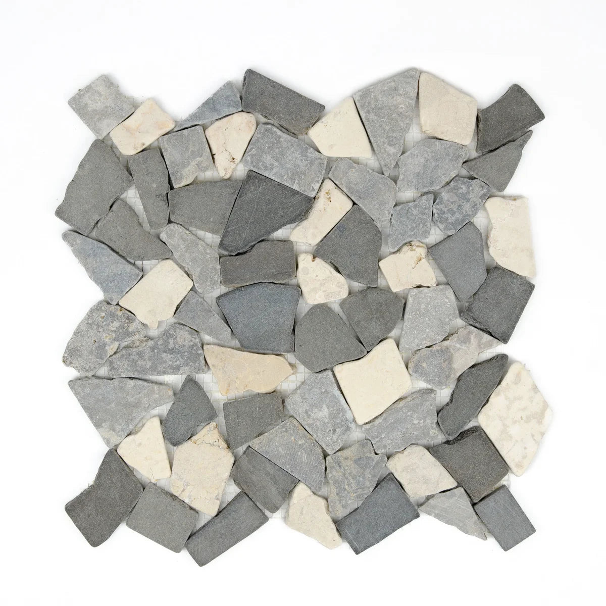 Mosaïque marbre palladien mix gris beige 30x30x0,9 cm vue principale