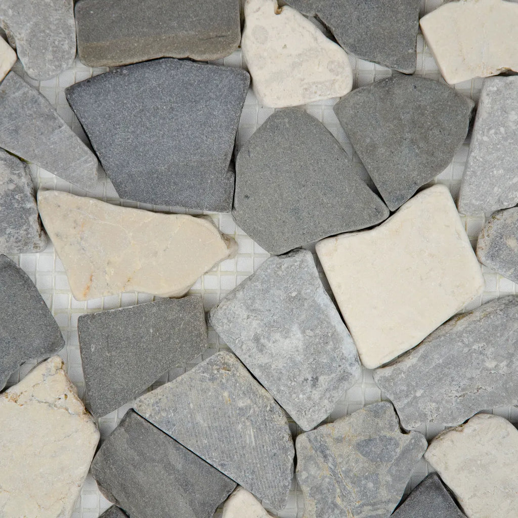 Mosa que Pierres Irr guli res Marbre Mix Gris Beige Casa Linea mosa-que-pierres-irr-guli-res-marbre-mix-gris-beige-casa-linea
