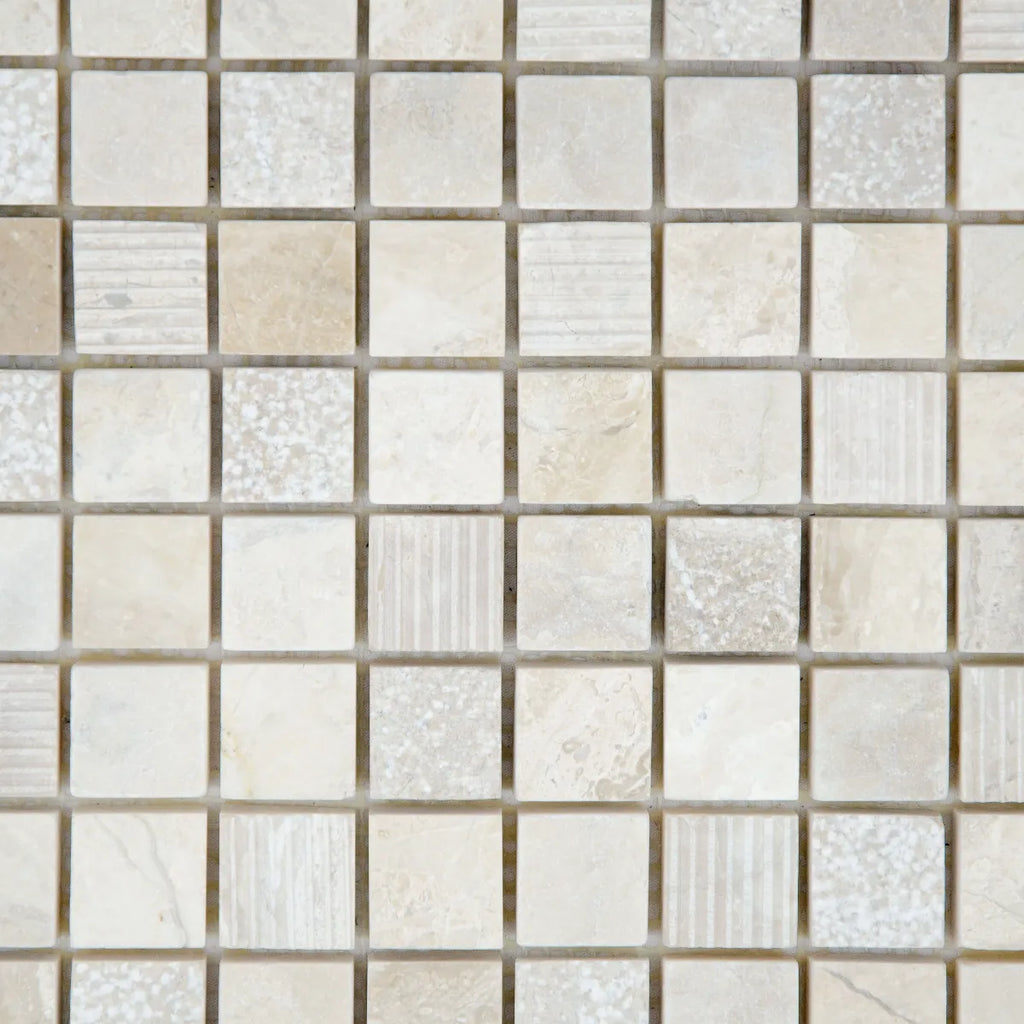 Détail carreaux marbre surface ivoire mosaïque texture surface pierre