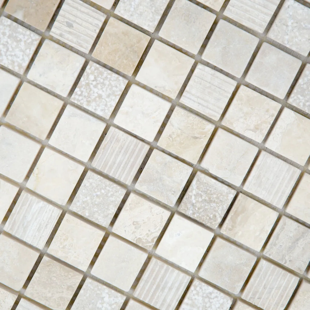 Mosaïque marbre surface ivoire relief perspective composition carreaux