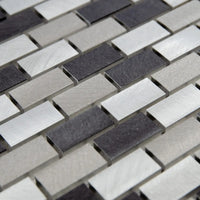 Mosaïque en aluminum gris et noir perspective