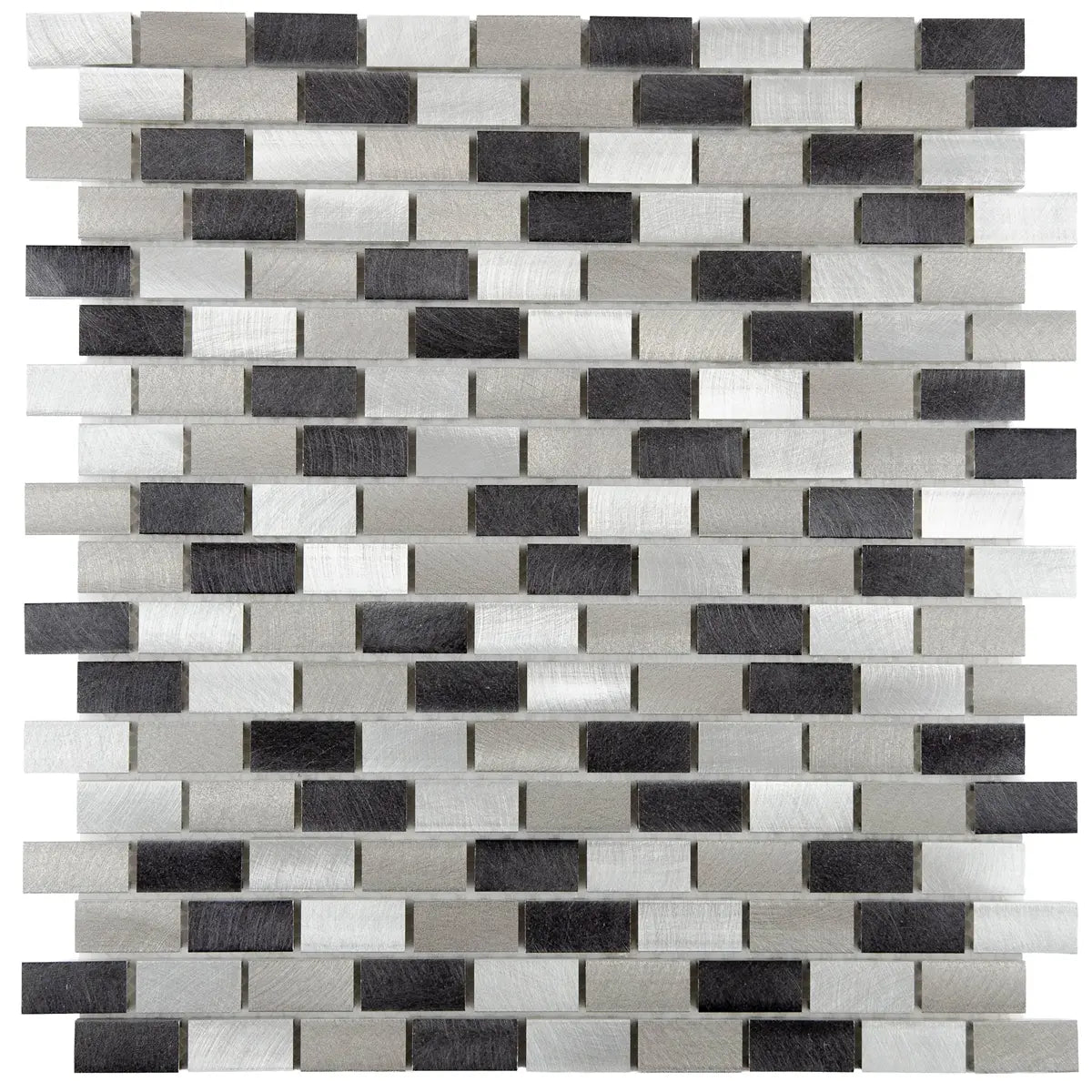 Mosaïque en aluminum gris et noir