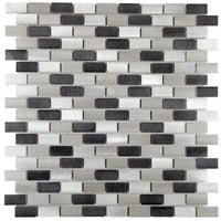 Mosaïque en aluminum gris et noir