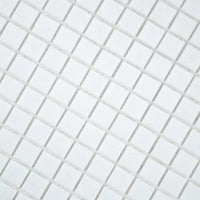 Mosaïque en pate de verre blanc sur trame nylon photo produit perspective 