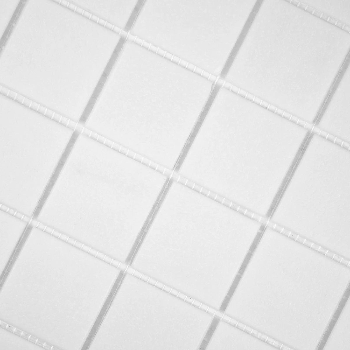 mosaïque pate de verre blanc zoom perspective