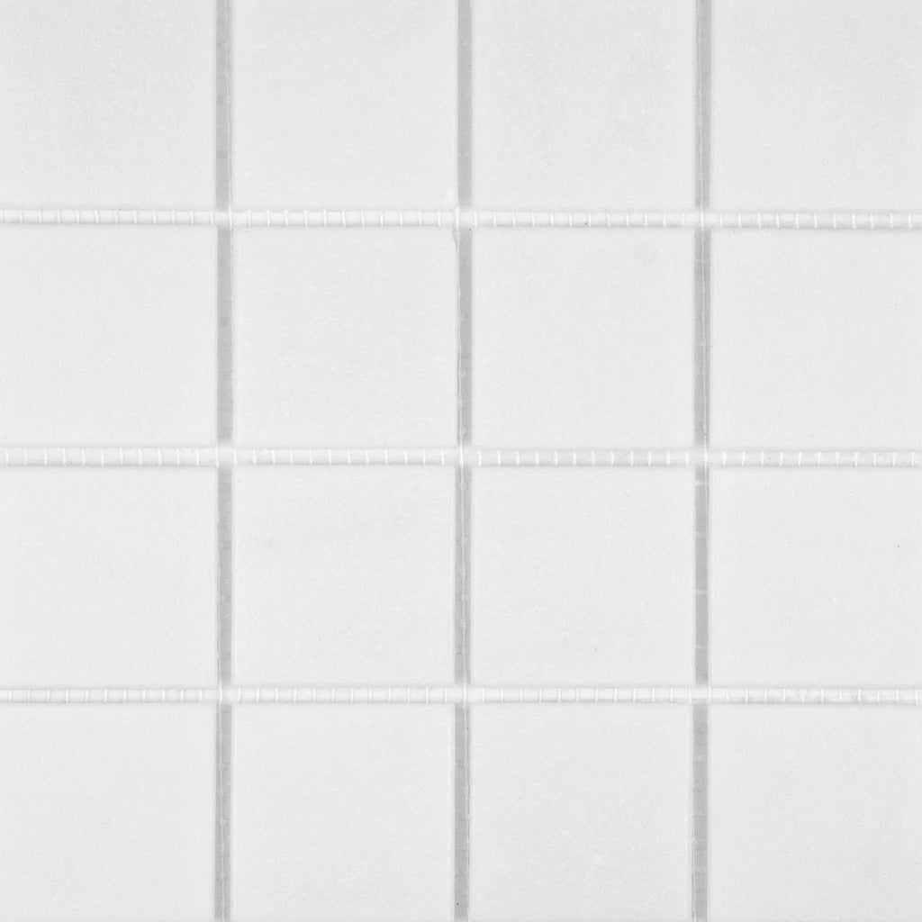mosaïque pate de verre blanc zoom