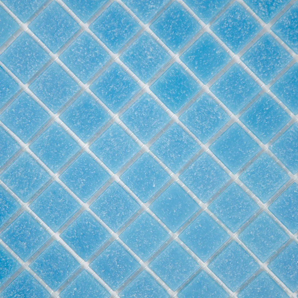 Détail joints pâte verre bleu mosaïque surface carreaux brillants