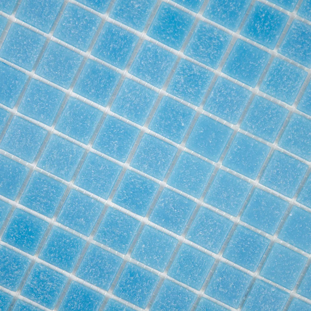 Mosaïque pâte verre bleu relief perspective composition carreaux brillants