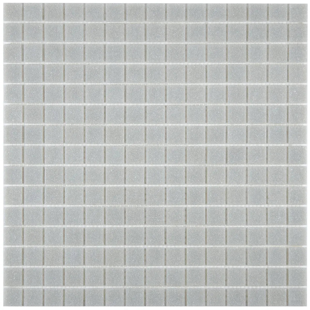 Mosaïque en pâte de verre grise sur trame nylon