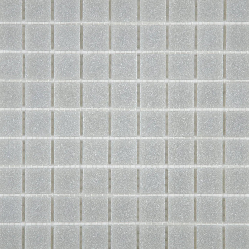 Mosaïque en pâte de verre grise sur trame nylon zoom