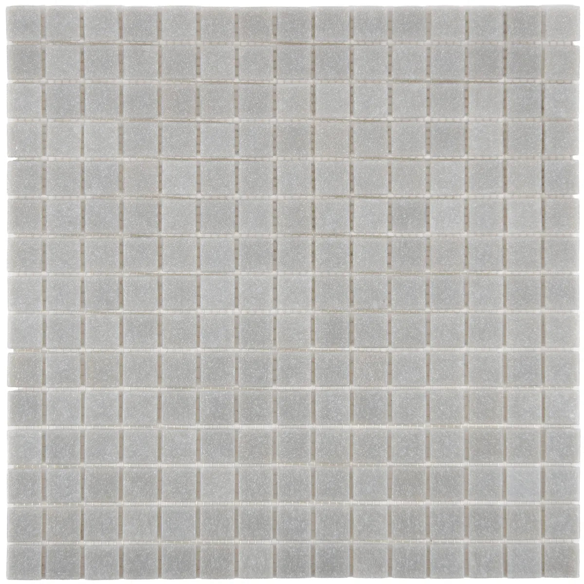Mosaïque en pâte de verre couleur gris taupe sur trame nylon