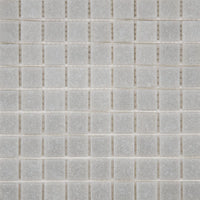 Mosaïque en pâte de verre couleur gris taupe sur trame nylon zoomé
