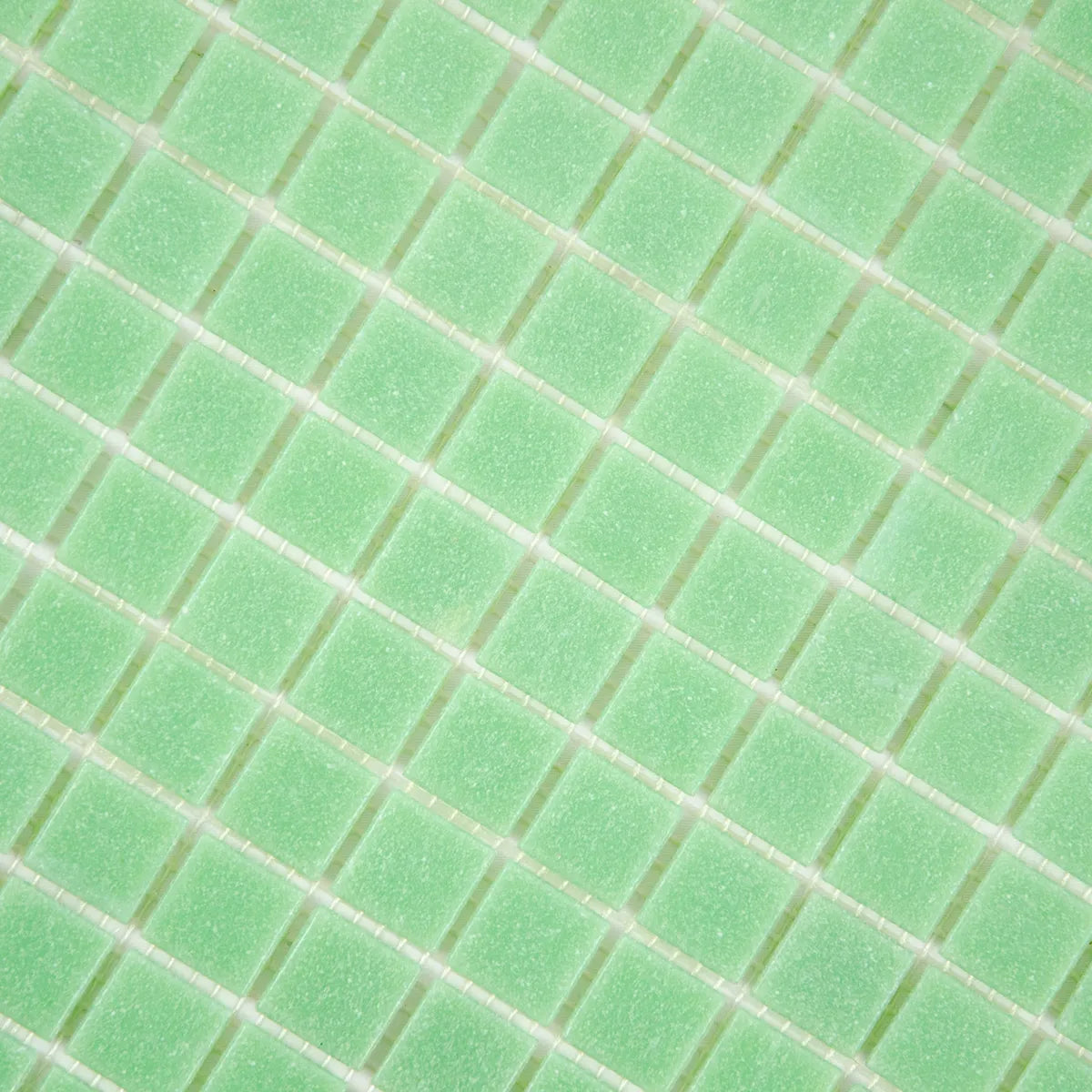 Mosaïque en pâte de verre vert clair haut