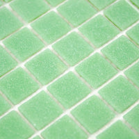 Mosaïque en pâte de verre vert clair perspective