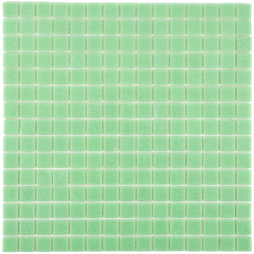 Mosaïque en pâte de verre vert clair 
