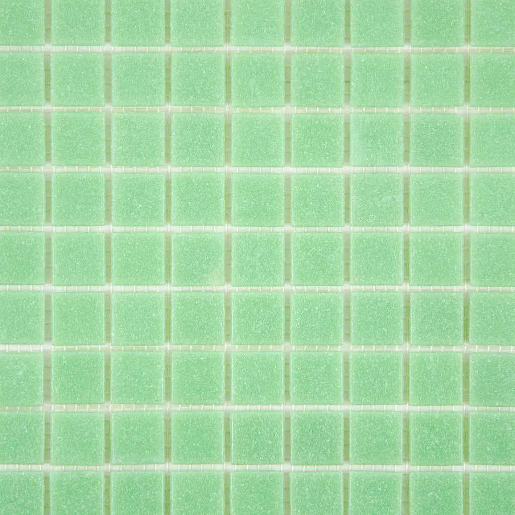 Mosaïque en pâte de verre vert clair zoomé