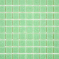 Mosaïque en pâte de verre vert clair zoomé