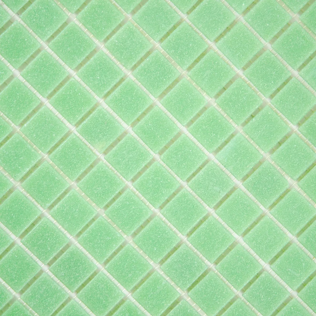Mosaïque en pâte de verre vert clair détails