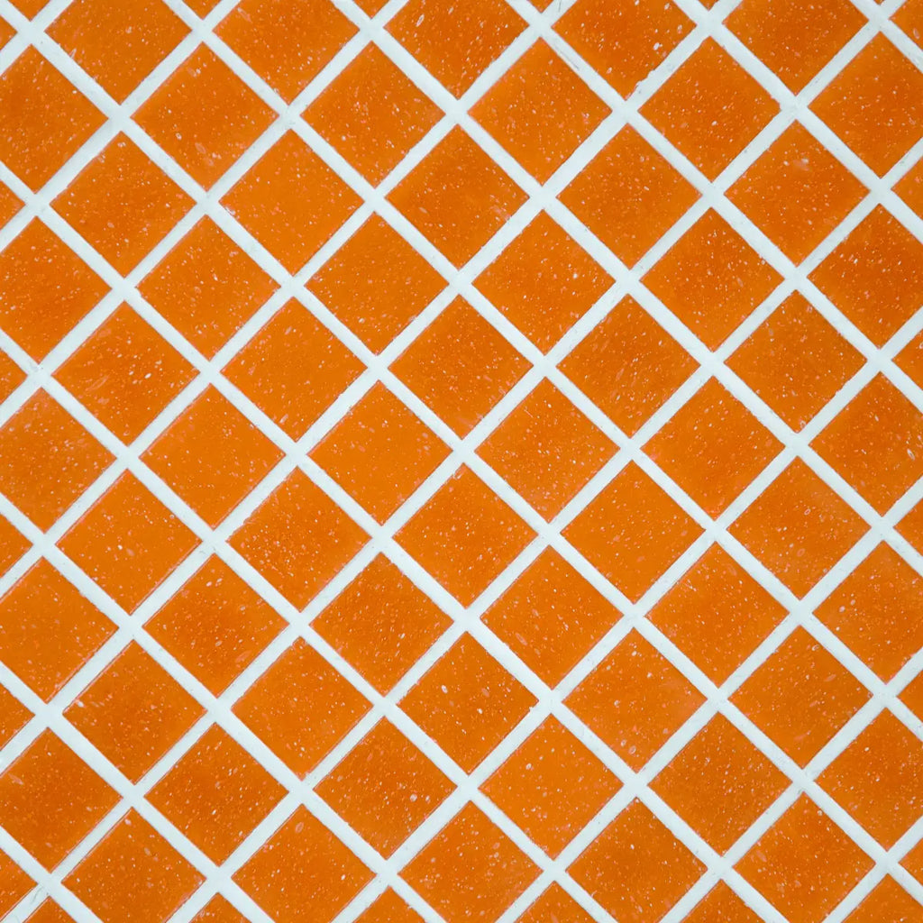 Mosaique decoration orange clair papier