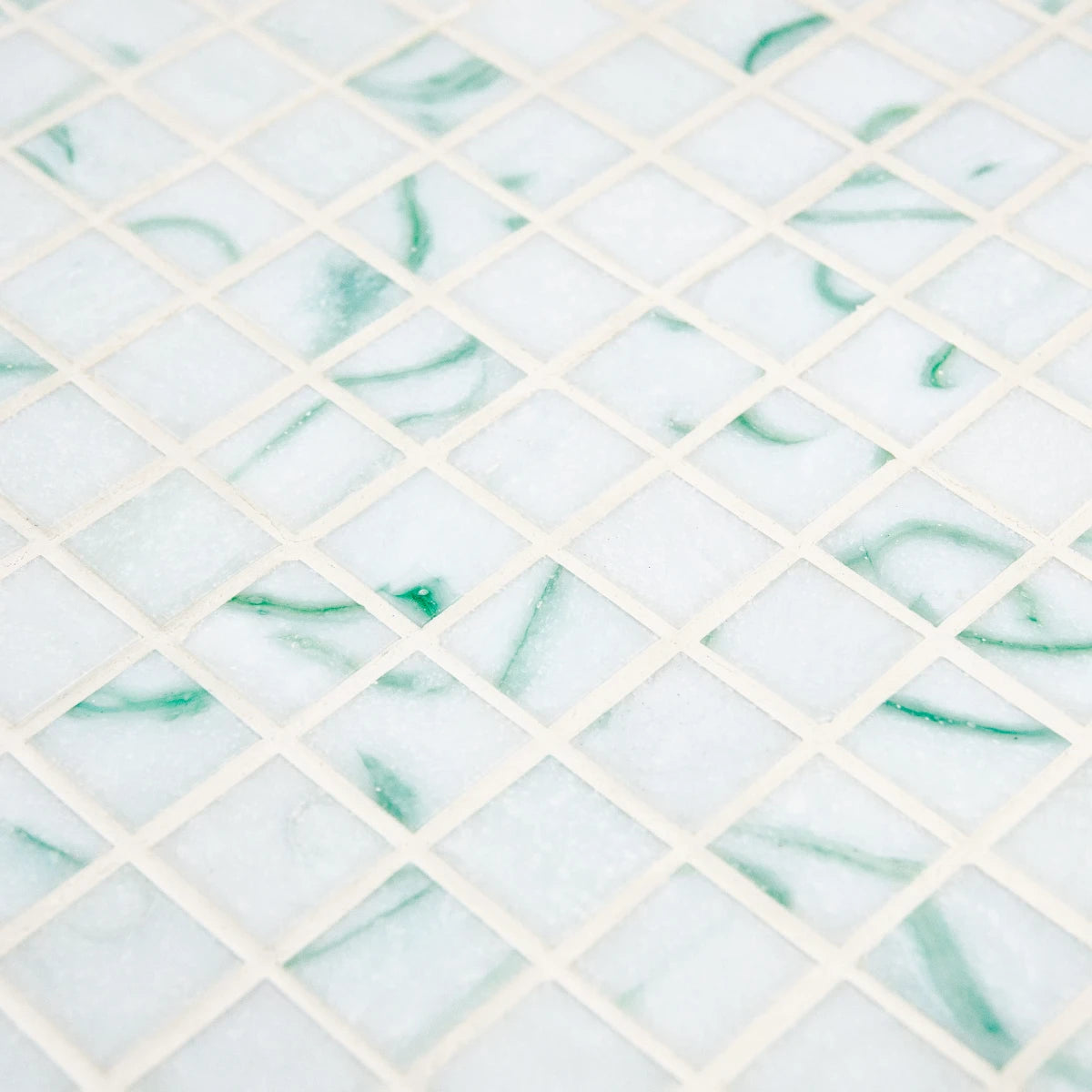Mosaïque décoration effet marbre vert
