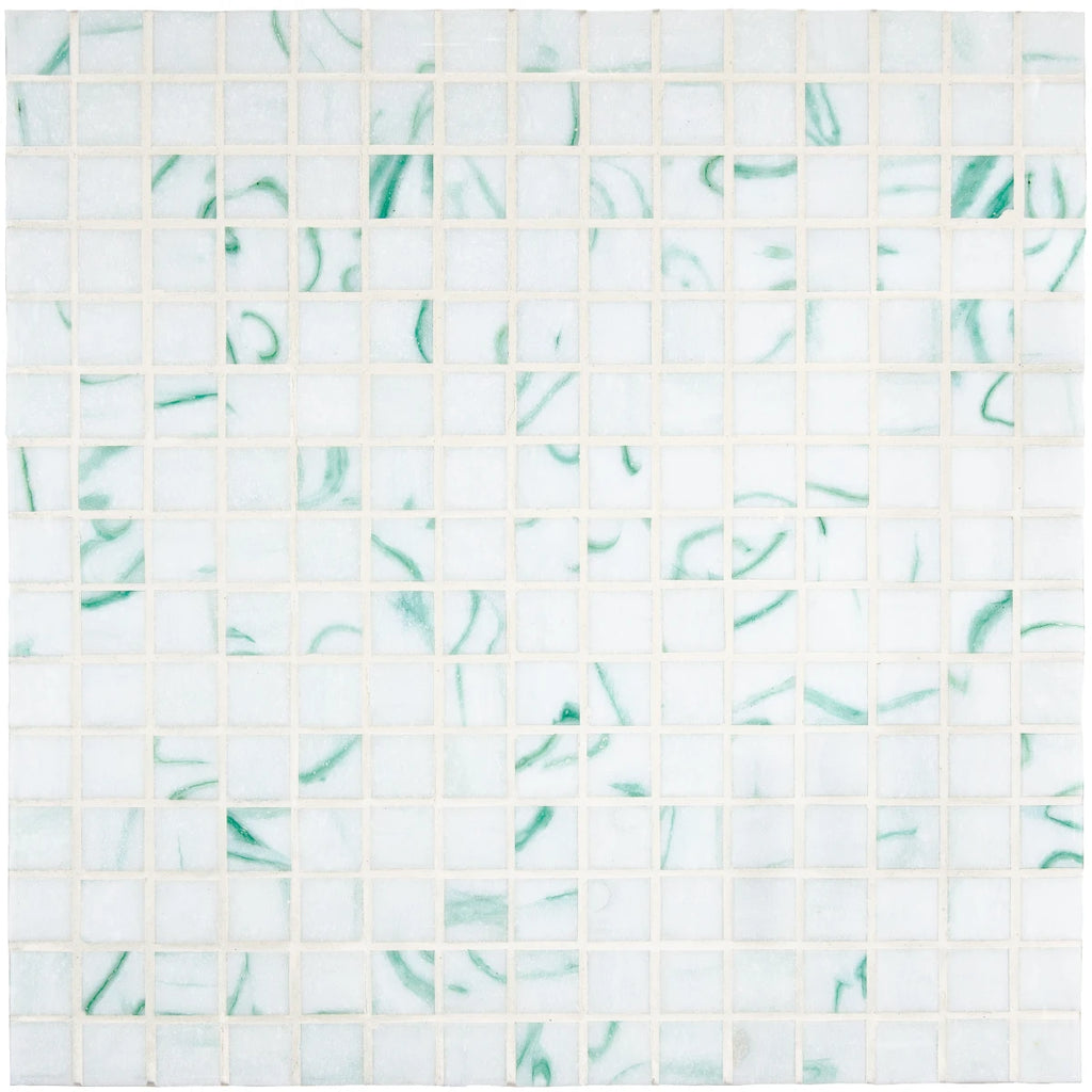 Mosaïque décoration effet marbre vert