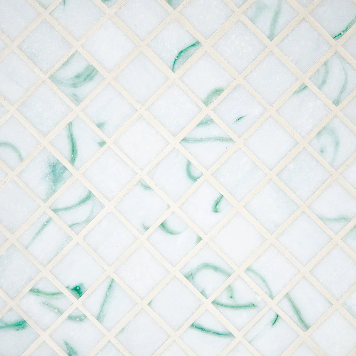 Mosaïque décoration effet marbre vert