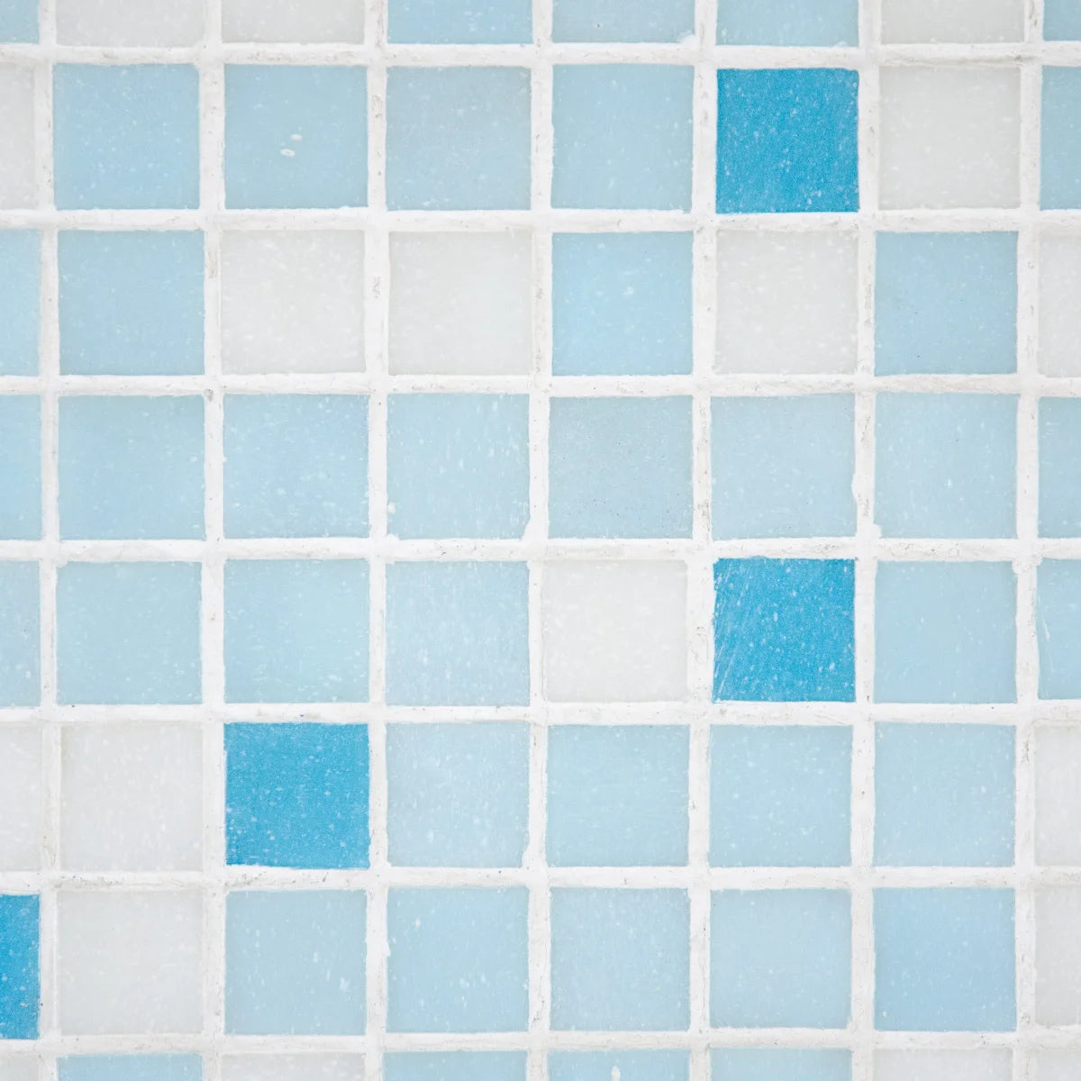 Mosaique melange adouci blanc bleu