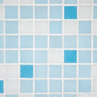 Mosaique melange adouci blanc bleu