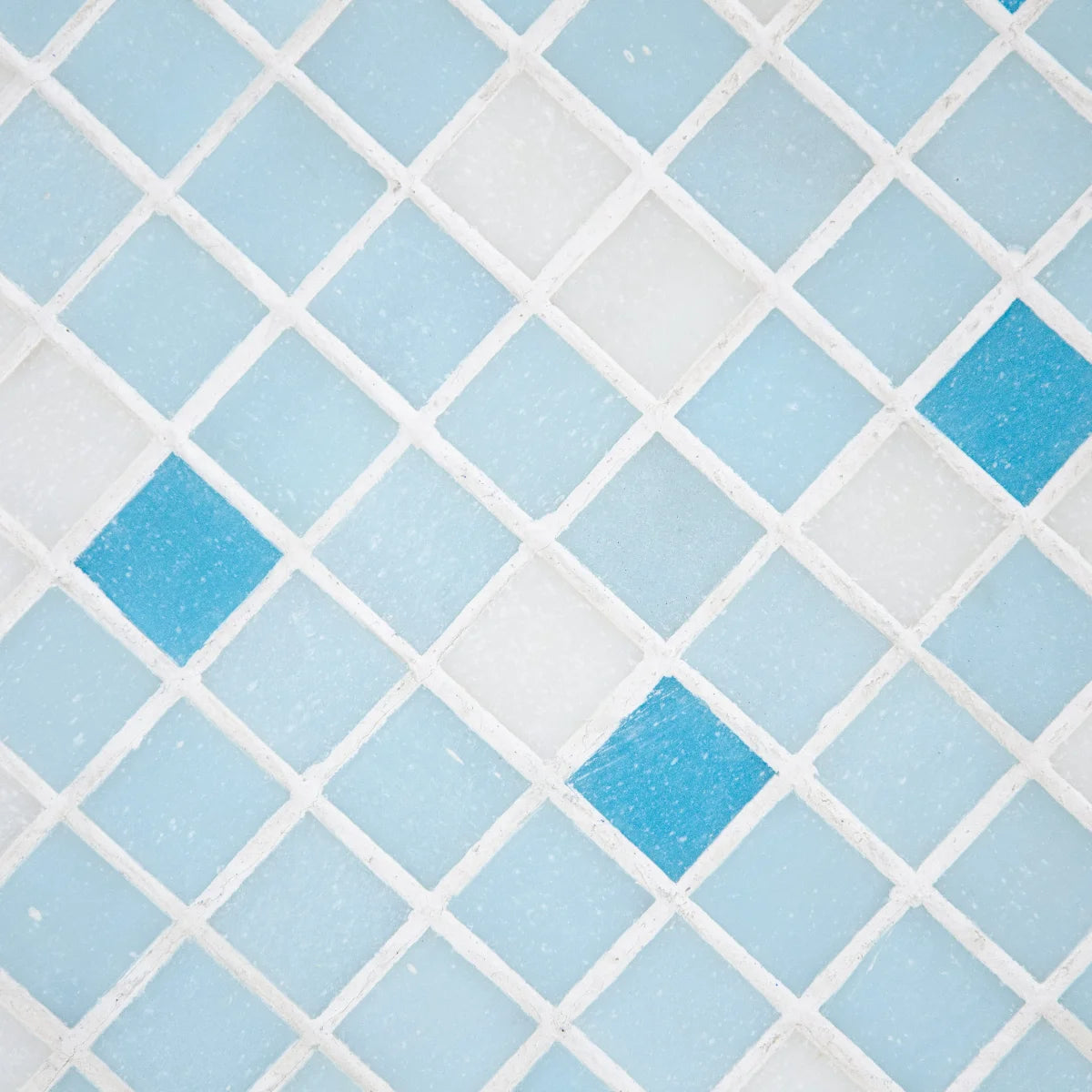 Mosaique melange adouci blanc bleu