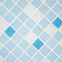 Mosaique melange adouci blanc bleu