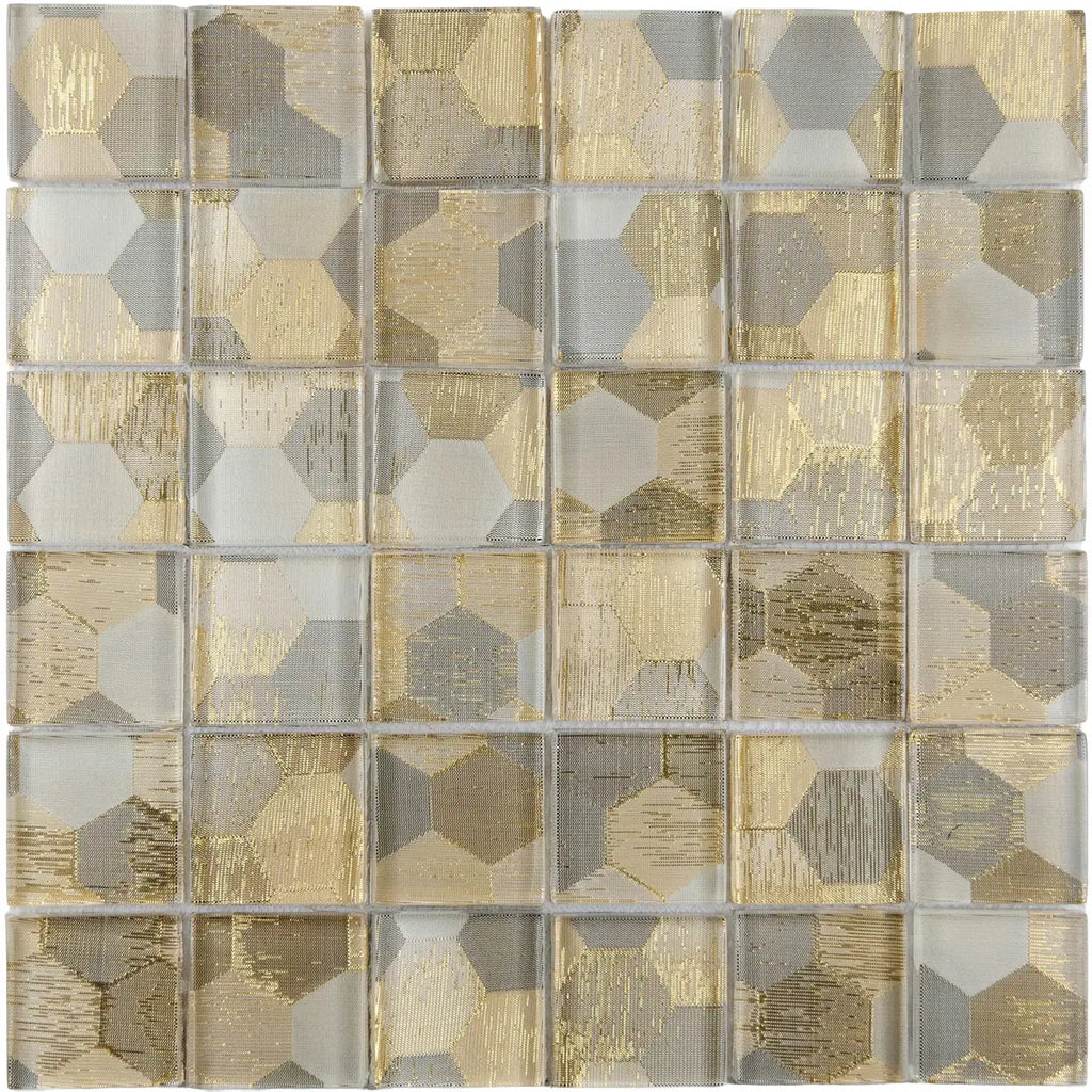 Mosaïque en verre or