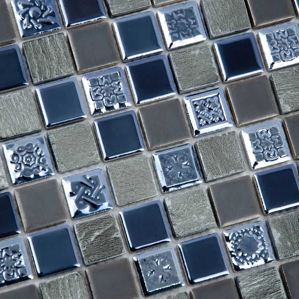 Mosaïque en marbre en aluminium détail