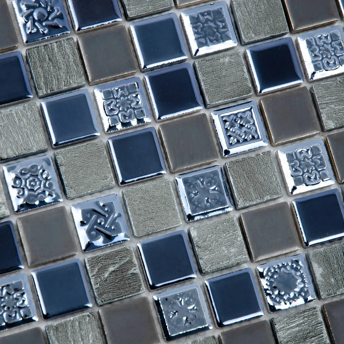 Mosaïque en marbre en aluminium détail