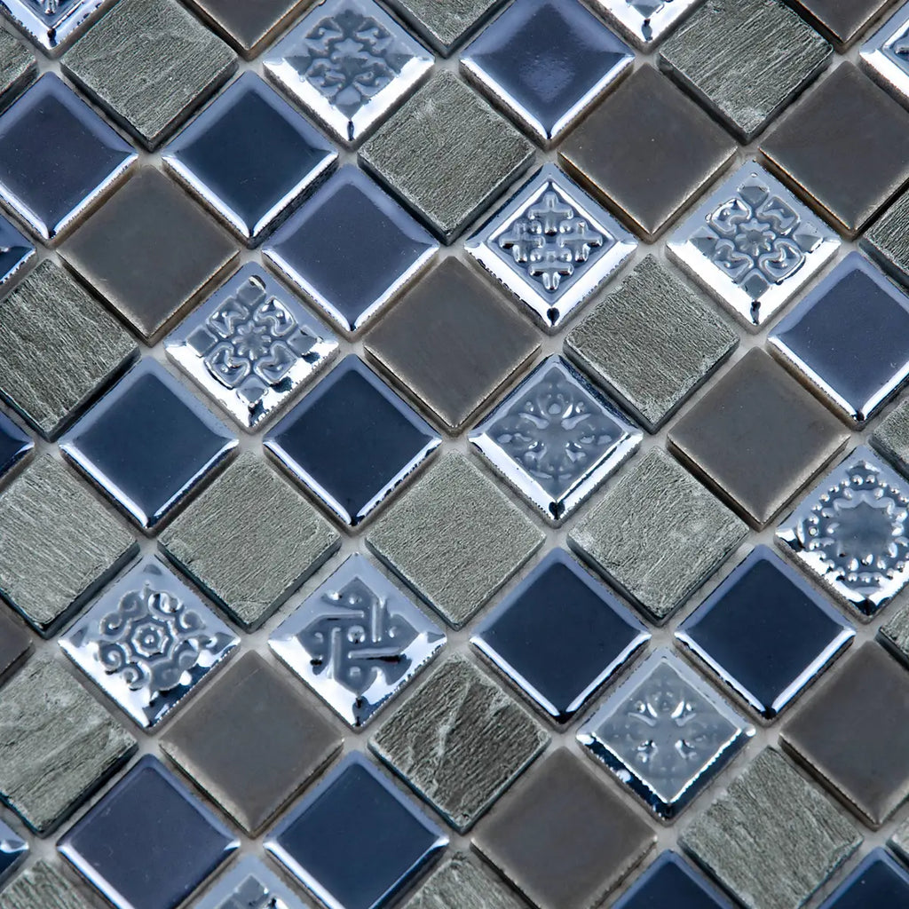 Mosaïque en marbre en aluminium zoomé détail