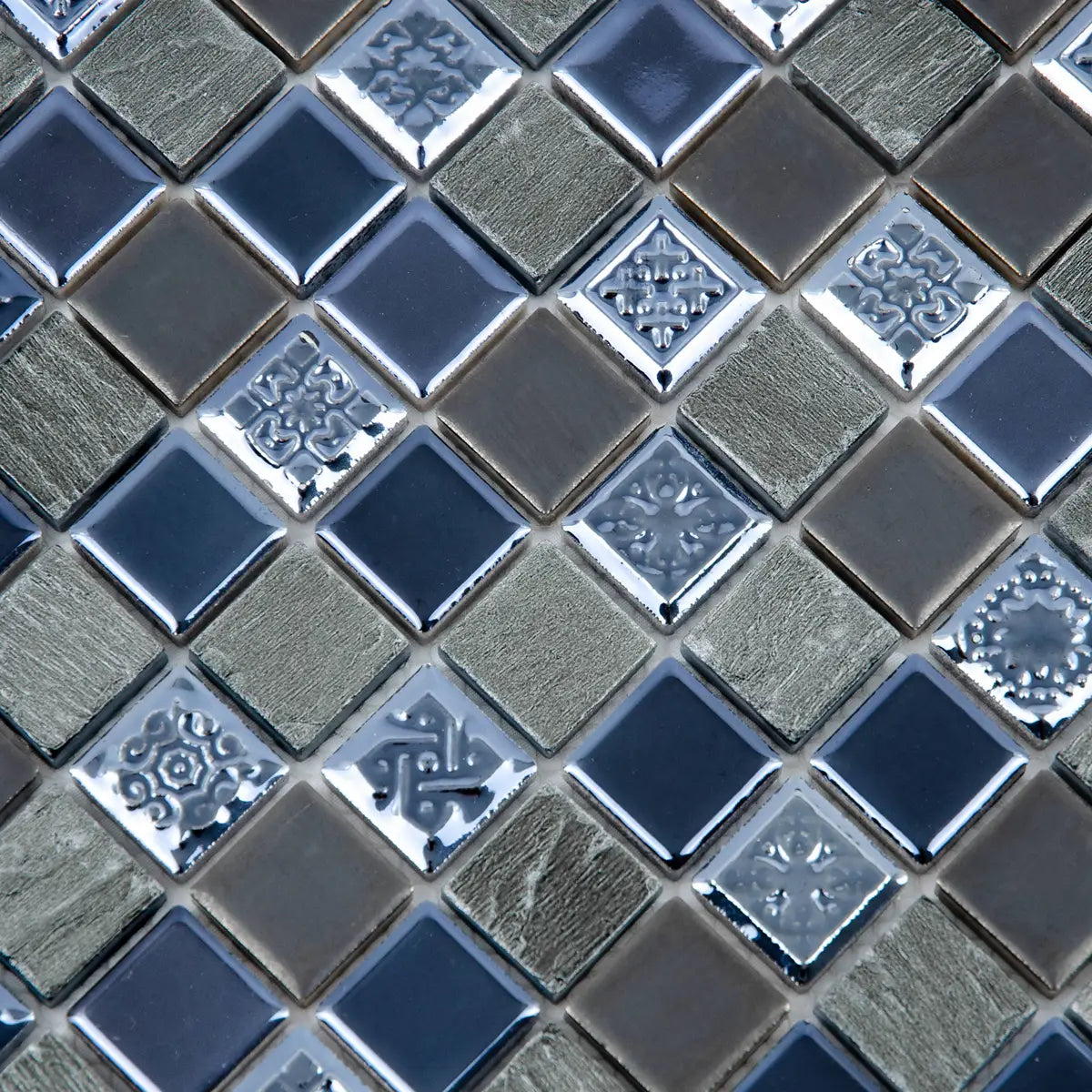 Mosaïque en marbre en aluminium zoomé détail