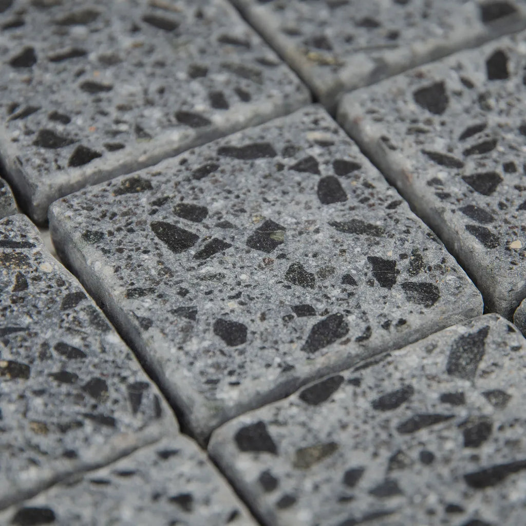 Texture et rendu de la Mosaïque Terrazzo Black