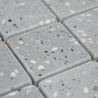 Texture et rendu de la Mosaïque Terrazzo Dark Grey