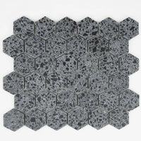 Mosaïque Hexagone Terrazzo Black