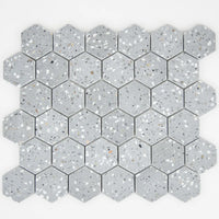 Mosaïque Hexagone Terrazzo Dark Grey